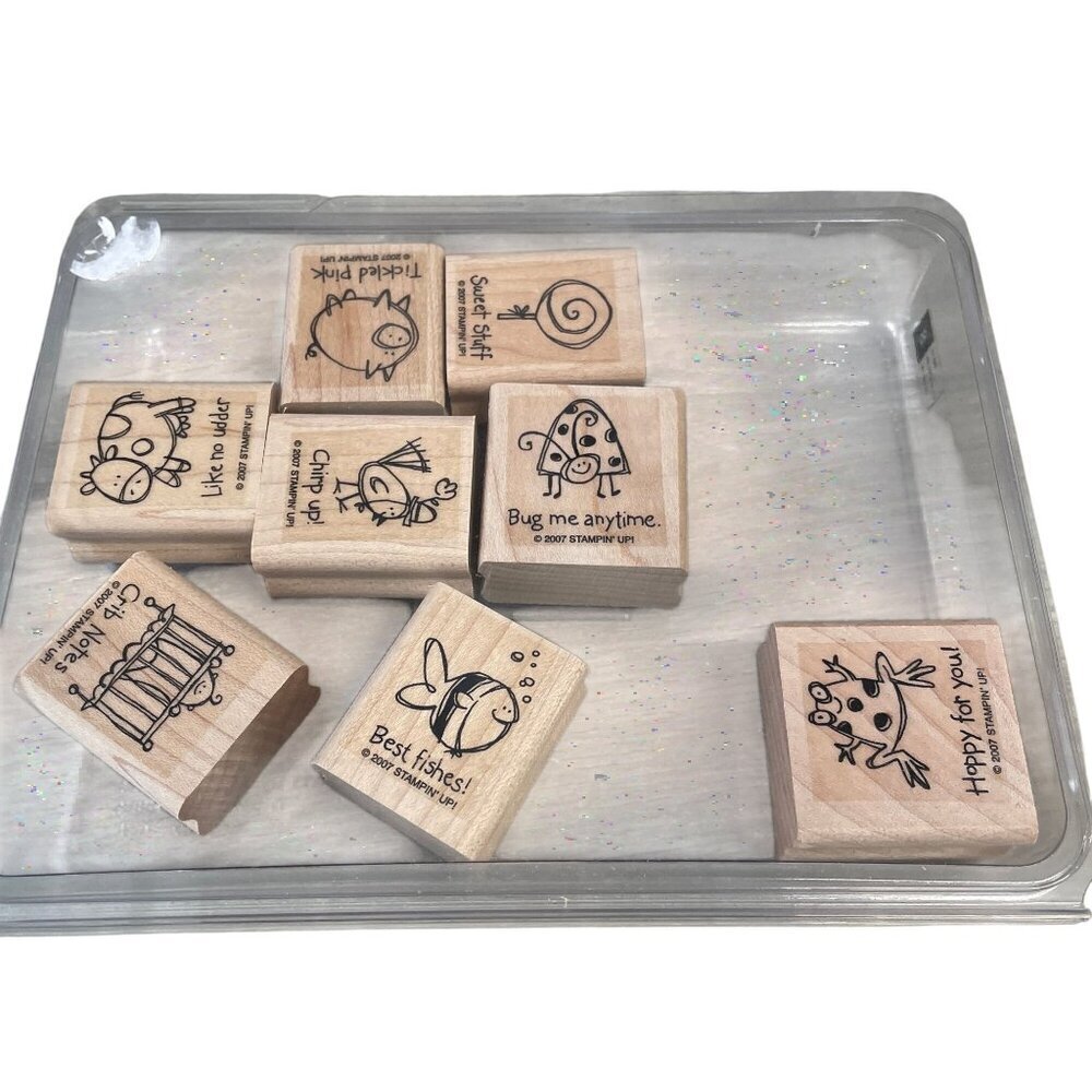 Rubber Stamps‎ Set Of 8 Very Punny For Crafting & Scrapbooking